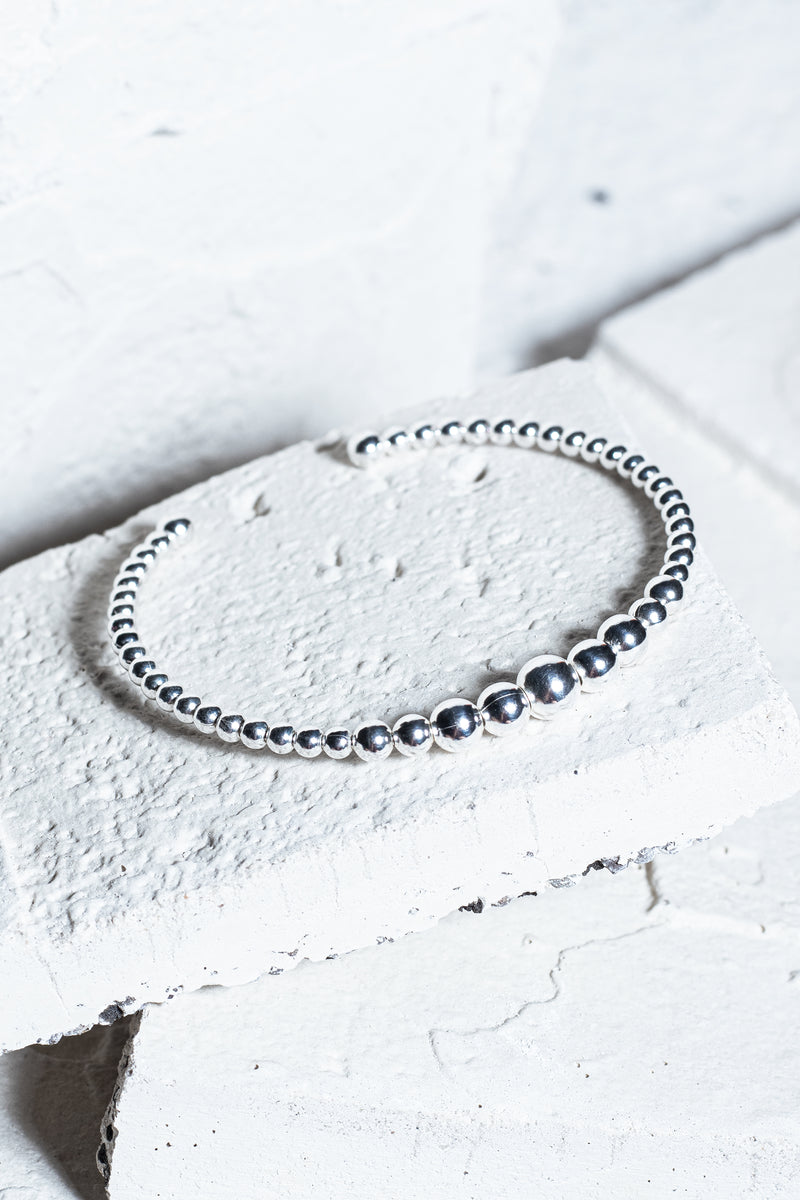 Gettin' Bigger Bubble Cuff Bracelet Silver