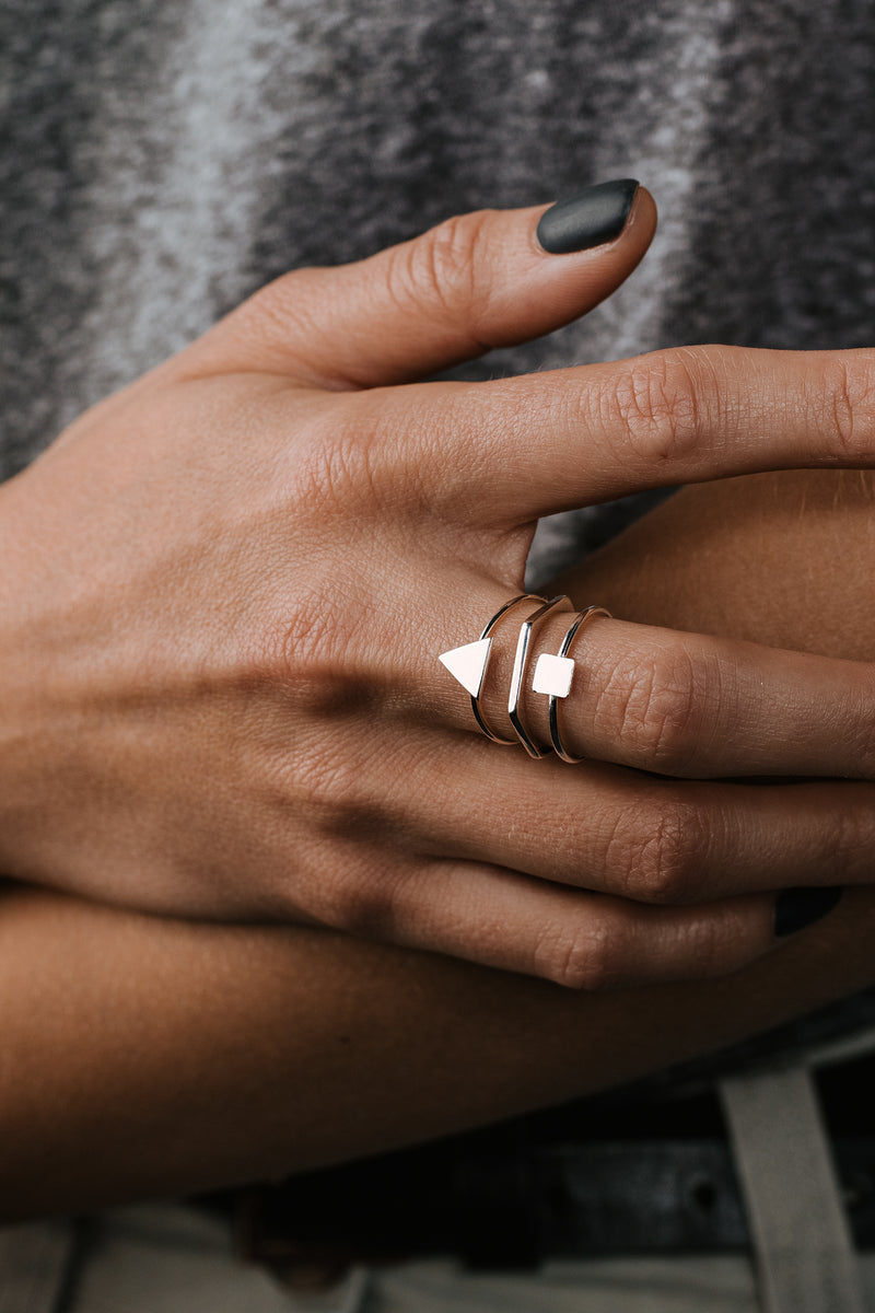 Hexagon Ring Silver