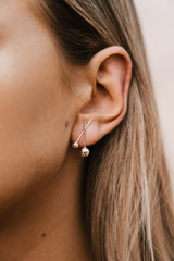 Crossed Bubble Earrings Silver