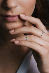 Double Bubble Multisize Knuckle Ring Silver