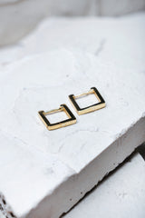 Square Earrings Gold