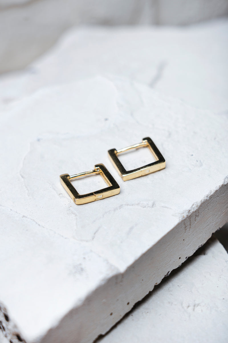 Square Earrings Gold