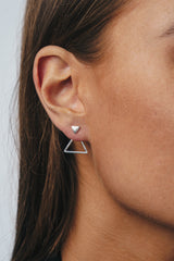Double Triangle Earrings Silver