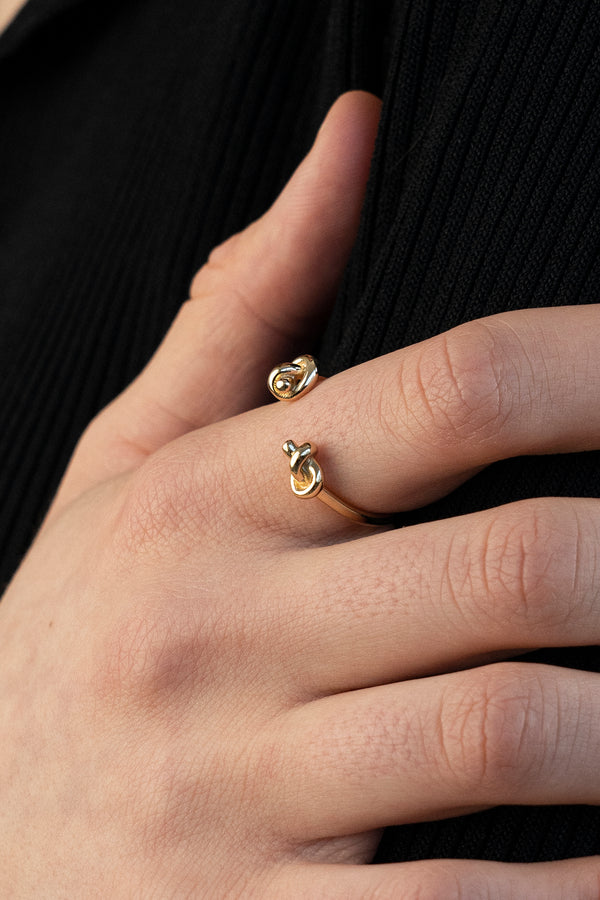 Double Knot Multisize Ring Gold