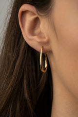 Oval Stud Earrings Gold