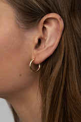 Classic Hoop Stud Earrings Gold