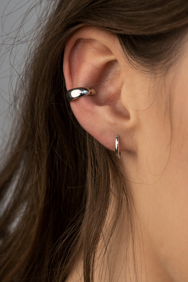 Plain Ear Cuff Silver