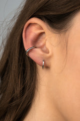Irregular Ear Cuff Silver