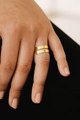 Spiral Band Multisize Ring Gold