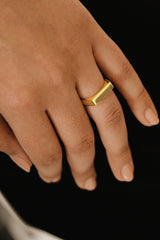 Cut Flat Multisize Ring Gold