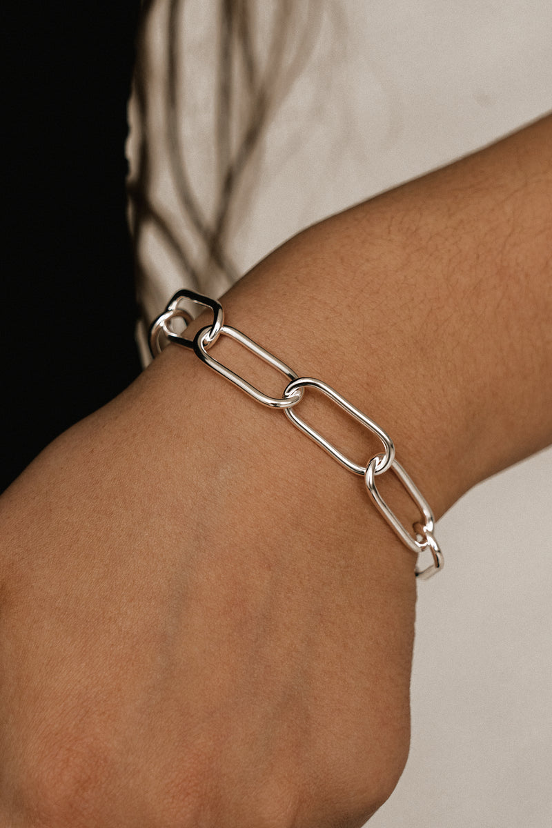 Cable Chain Bracelet Silver