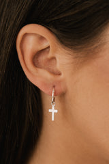 Cross Earrings Silver