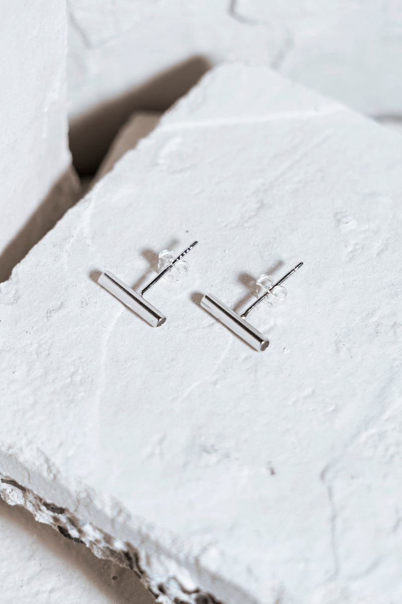 Bar Earrings Silver