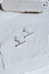 Bar Earrings Silver