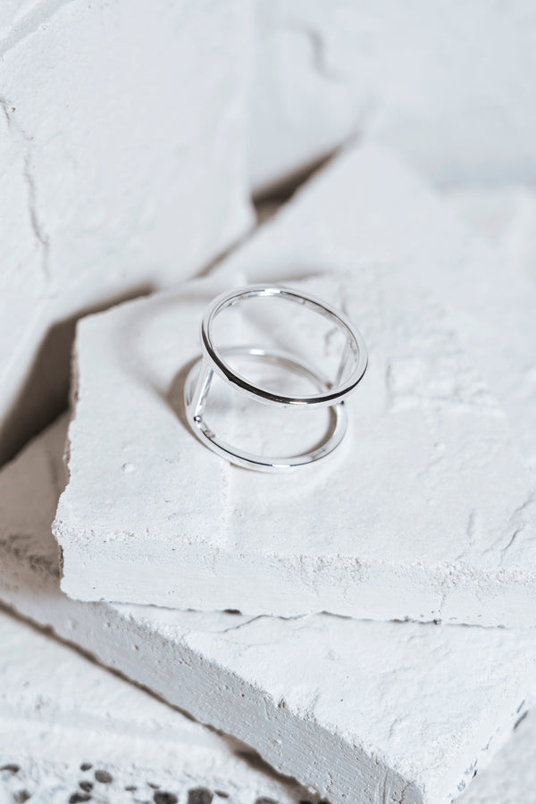 Double Band Ring Silver