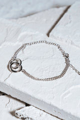 Double Ring Bracelet Silver