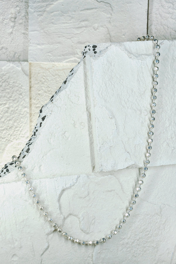 Hammered Bubble Necklace Silver