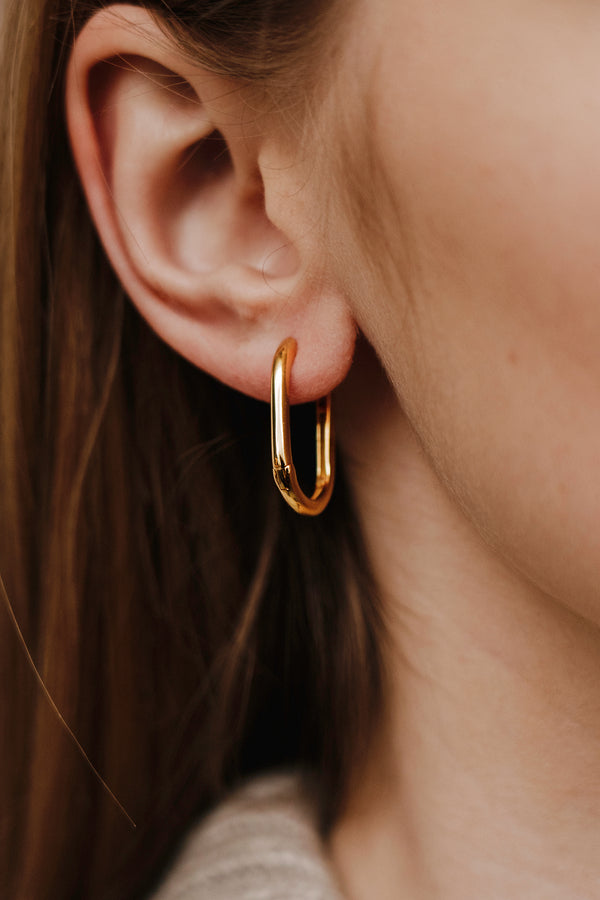 Oval Earrings Gold