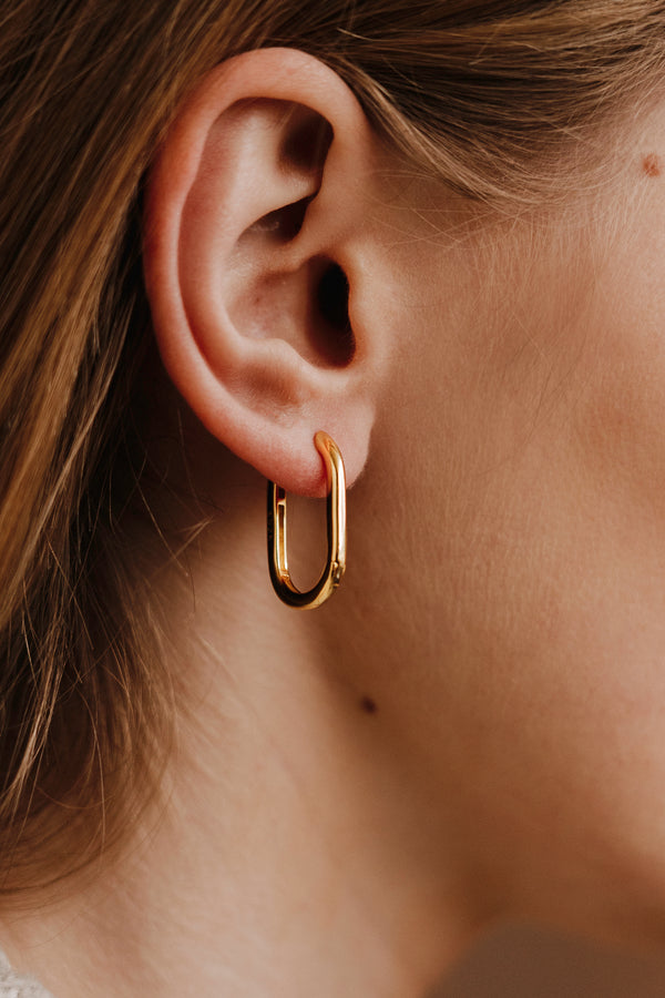 Oval Earrings Gold