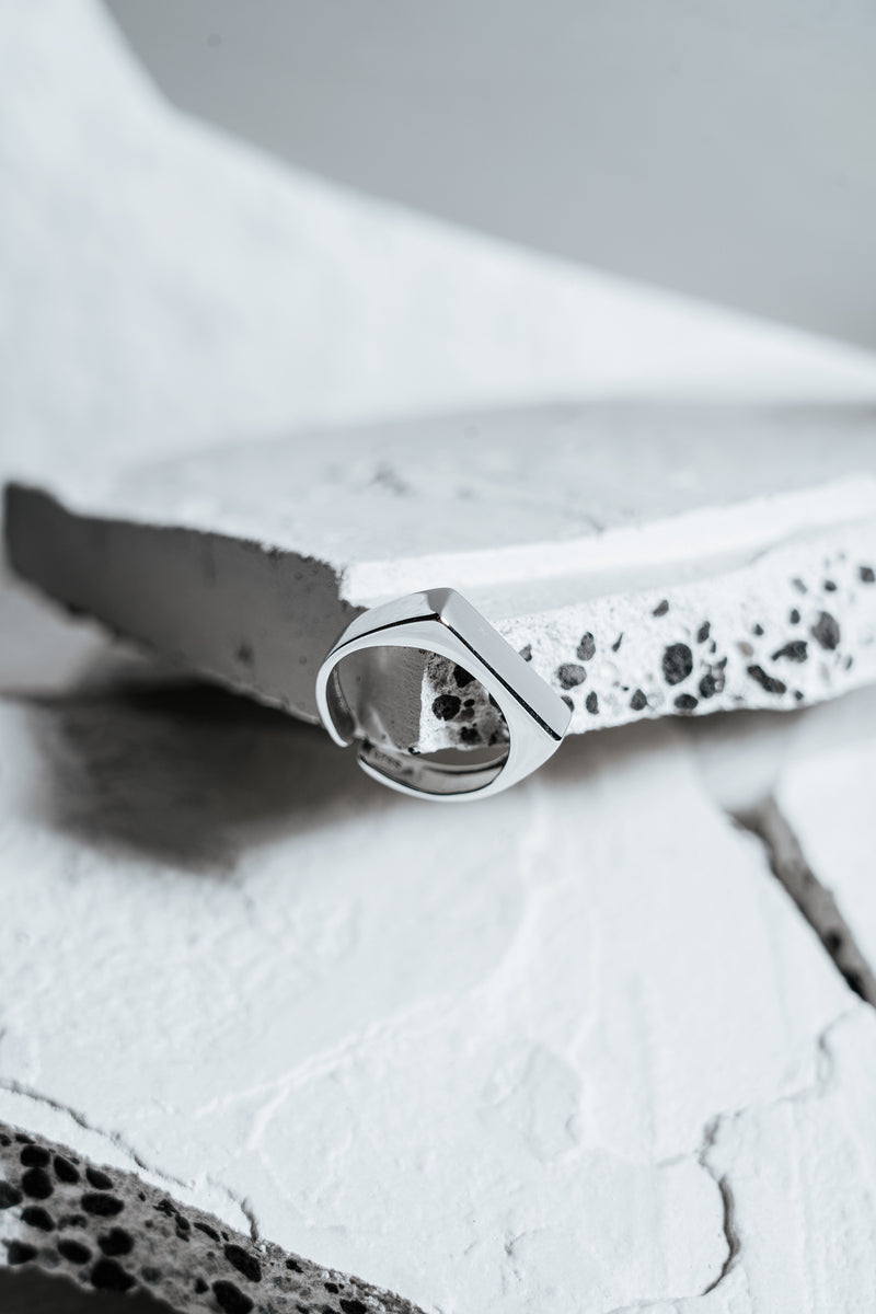 Cut Flat Multisize Ring Silver