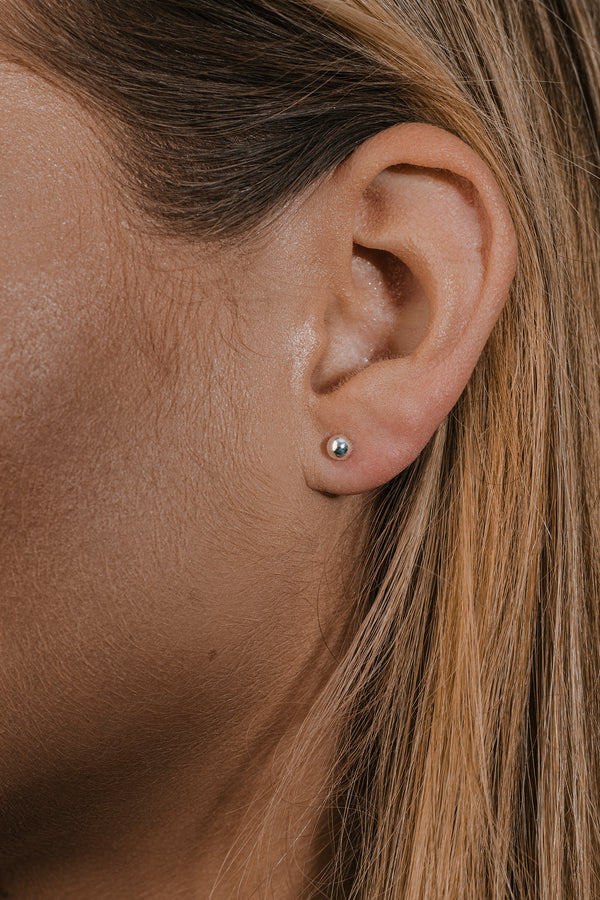 Small Bubble Earrings Silver