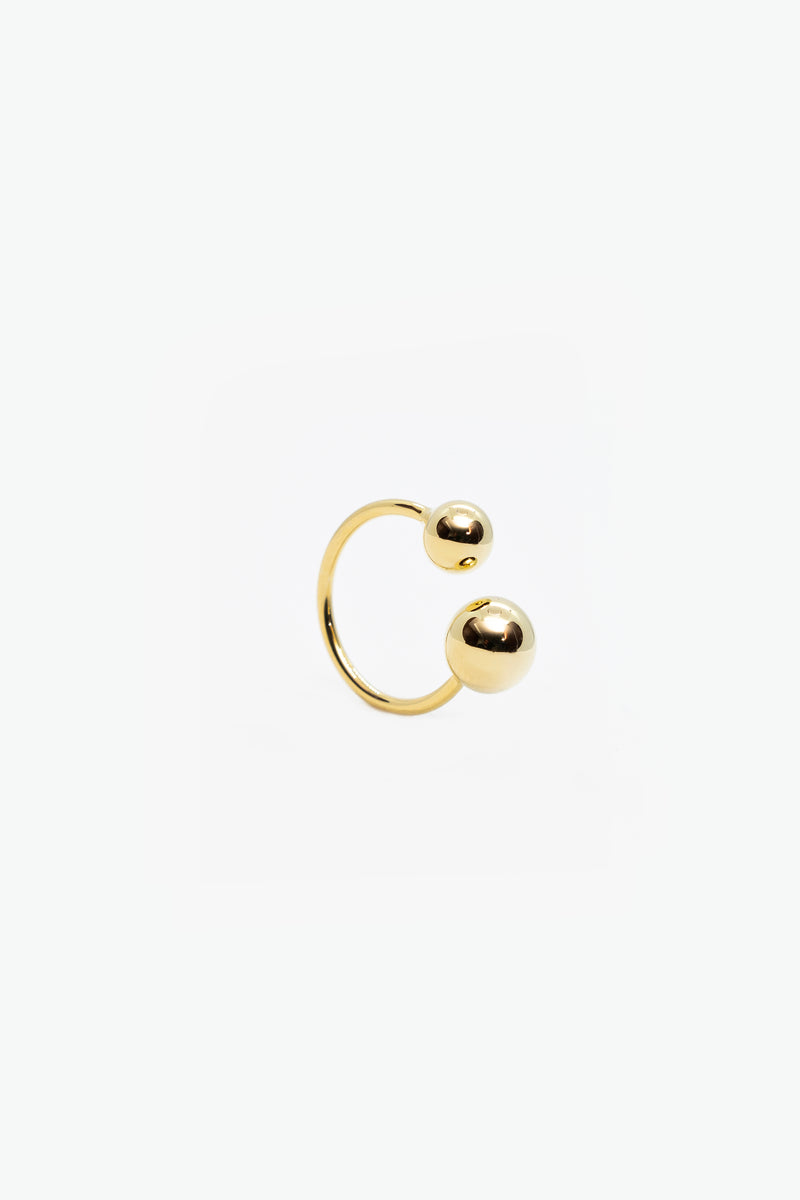 Big & Small Split Bubble Multisize Ring Gold