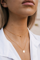 Bubble Plate Necklace Gold