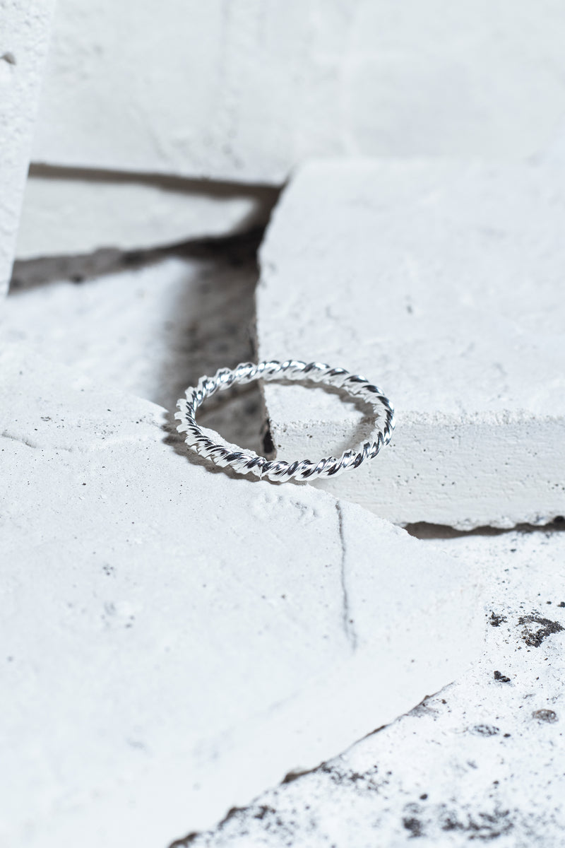Double Twisted Ring Silver