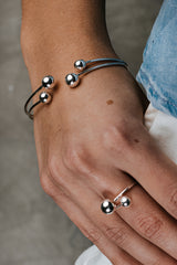 Big & Small Bubble Multisize Ring Silver