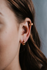 Little Flat Hoops Gold