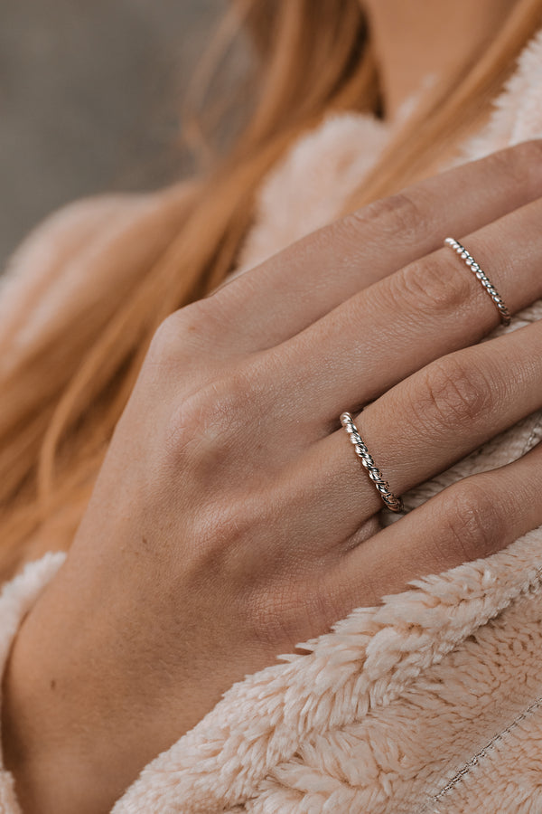 Double Twisted Ring Silver